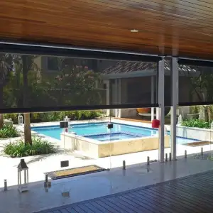 Privacy roller blinds for outdoors