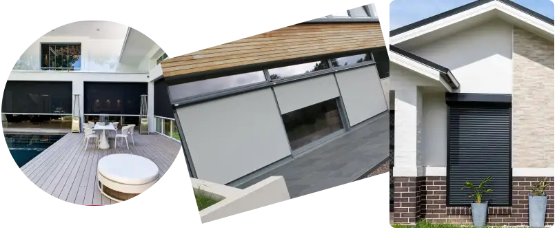 Weatherproof outdoor blinds